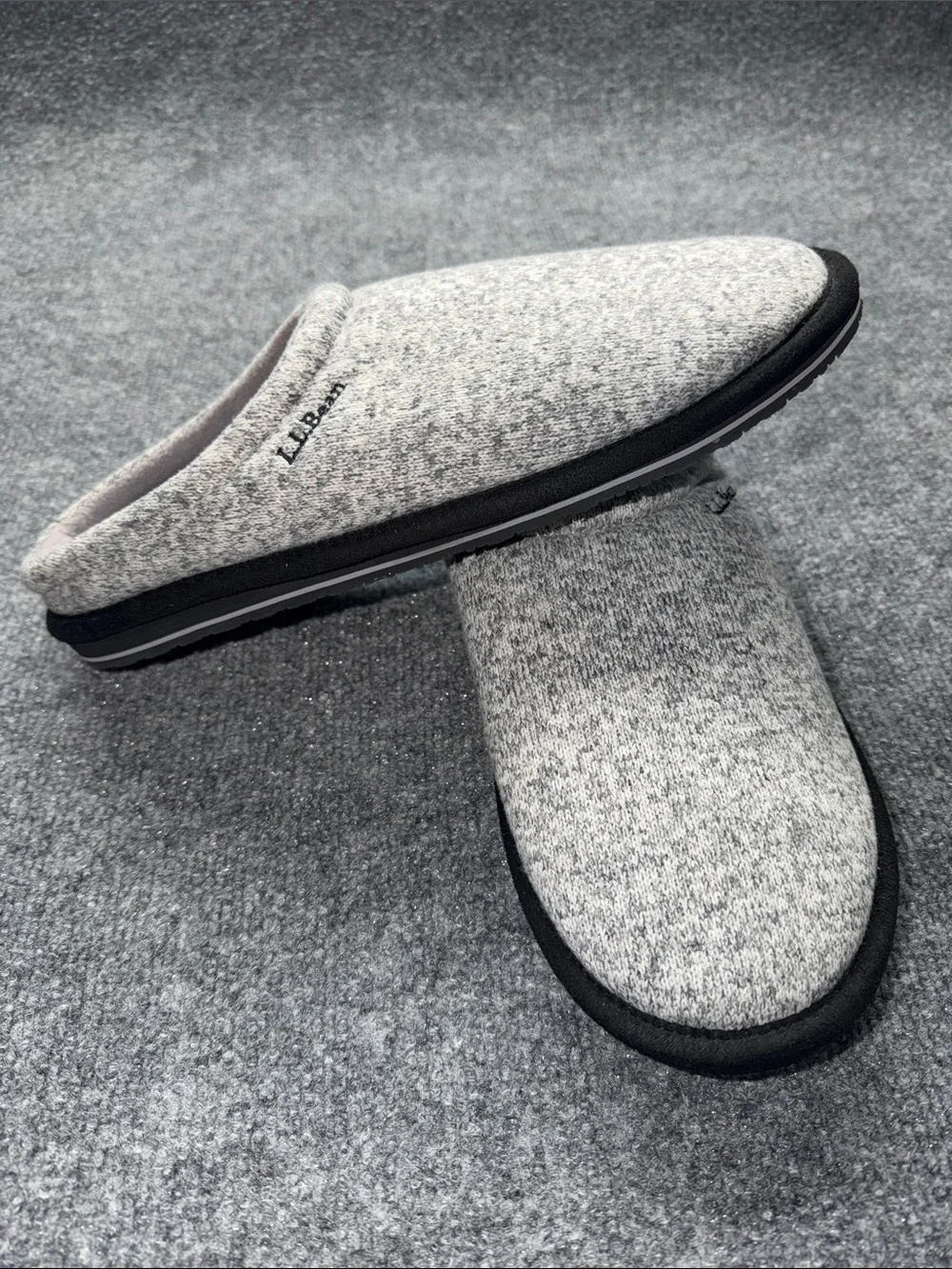 L.L. Bean Heather Gray Men's Slip-On House Slippers